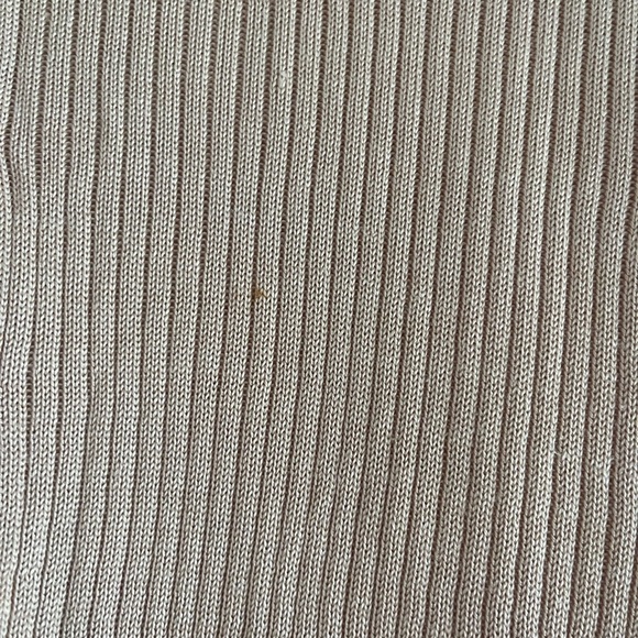 Studio Cream Ribbed Button Down Shirt - Picture 5 of 5